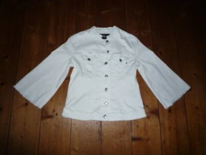 Replay * Jeansjacke feminin * weiß * Stretch * fransige Abschlüsse * S - Bild 1 von 6