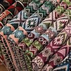 Streifen Stamm ethnischer Stoff Blumenmuster Polstervorhang Boho Baumwolle Leinen Vintage