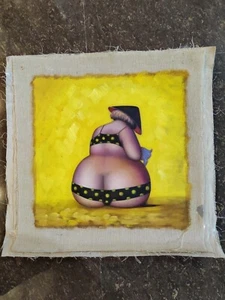 Pintura al óleo abstracta moderna hecha a mano sobre lienzo Los elfos sin marco #I497 - Imagen 1 de 2