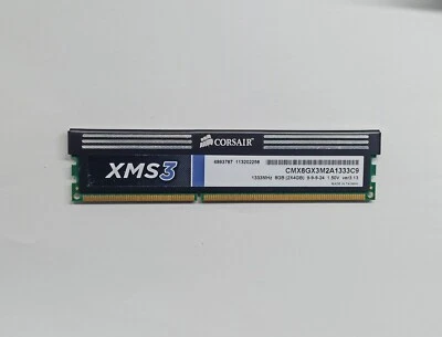 CMX8GX3M2A1333C9 Corsair XMS de 4 GB PC3-10600 DDR3-1333 MHz sin ECC CL9 - Imagen 1 de 3
