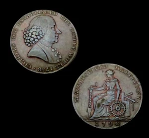 X177: 1790 Conder Token : Macclesfield Halfpenny : Charles Roe : Cheshire 22 - Picture 1 of 1