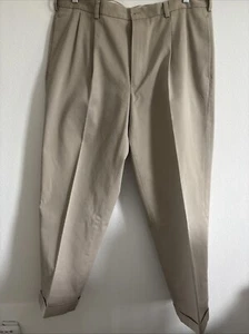 Brooks Brothers Advantage Elliot khaki plissierte Herrenhose mit Bündchen 38 x 30 - Bild 1 von 4