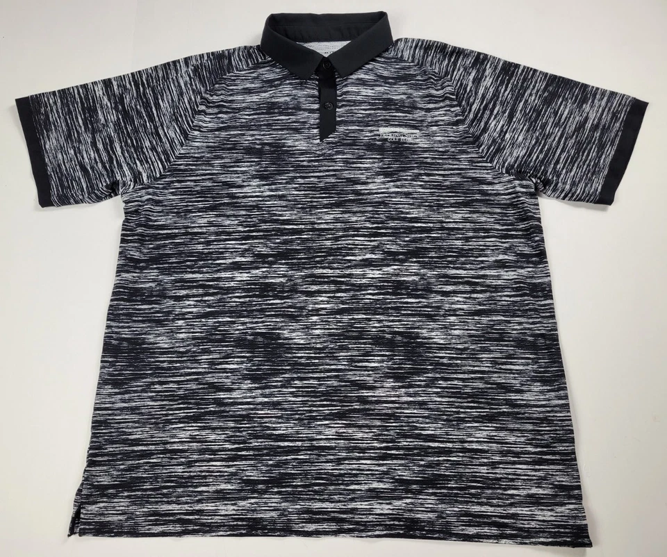 Polo de club de golf Under Armour Talking Stick negro cebra para hombre XL manga corta  Foto 1 de 4