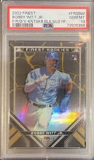 2022 Topps Finest Bobby Witt Jr RC Kintsukuroi Black Gold Refractor 1:385 PSA 10