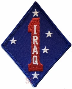 Marine Corps Patch 1st Marine Division IRAQ Embroidered 2" x 2 3/4" USMC - Picture 1 of 1