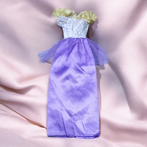 Barbie Puppe Partykleid Kleid Kleid Lila Creme Gold Glitzer Satin Chic - Bild 1 von 6