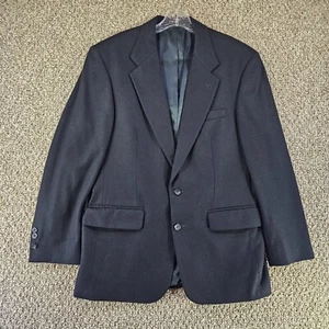 Oscar De La Renta Wool Cashmere Blazer Mens 41R Jacket Black - Picture 1 of 10