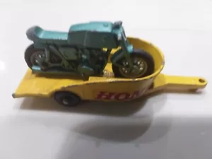 Matchbox series no 38,Honda m/cycle trailer, lesney England - Picture 1 of 5