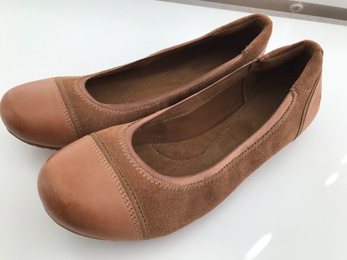 Timberland Ortholite slip on taglia 8 pelle beige scarpe donna