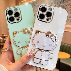 For iPhone 16 15 Pro Max 14 13 12 11 + Cute Cartoon HelloKitty Shockproof Case - Picture 1 of 24