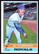 1976 Topps #144 Al Fitzmorris (wrinkle) - Royals - VGEX - ID084