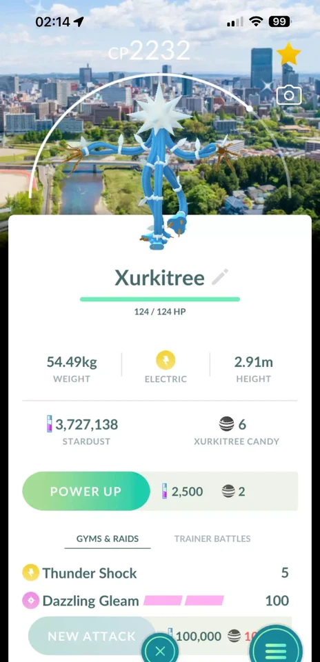 Pokémon Shiny Xurkitree Sendai Japan Background - GO Trade 1 Mil stardust - Image 1 of 1