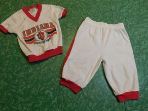 DE COLECCIÓN INDIANA HOOSIERS CAMISETA PANTALONES CONJUNTO NIÑO NIÑOS NIÑAS 4 4T HECHO EN EE. UU. - Imagen 1 de 5