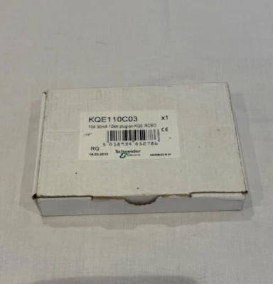 SCHNEIDER ELECTRIC/SQUARE D 10amp RCBO KQE110C03 Loadcentre Curve C 30mA 10kA - Image 1 of 3