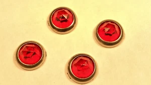 Riflettori Gioiello Rosso Vintage Bicicletta Saddlebag Targa Cintura Biker 4 Pezzi - Foto 1 di 16