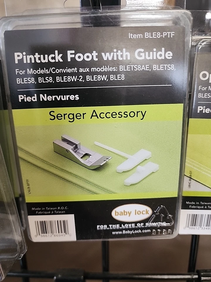 Baby Lock BLE8-PTF Pintuck Foot with Guide BLE8 BLE8W BLE8W-2 BLES8 NEW - Image 1 of 1
