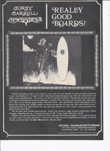 1972 Corky Carroll Spacesticks Surfboard Ad/ Huntington Beach CA - Picture 1 of 1
