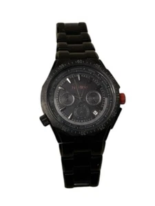 red line men’s watch 316L mineral crystal Chronograph rotating time zone bezel - Picture 1 of 4