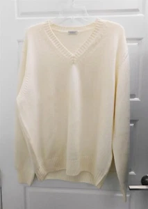 Cruciani Herren Pullover Elfenbein 100% V-Ausschnitt Italy EUR 56 - Bild 1 von 6