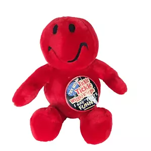 Vintage Tickle Tickle Wiggle Wiggle Dan Dee Talking Red Smiley Face Plush 12" - Picture 1 of 11