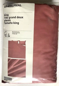 Ikea GRAPALPMAL King Duvet cover and pillowcases, 600 TC, Dusty Rose 405.498.51 - Picture 1 of 3