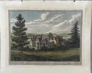 Grabado antiguo, Hardwicke House, Oxfordshire, Inglaterra, C 1823 - Imagen 1 de 9