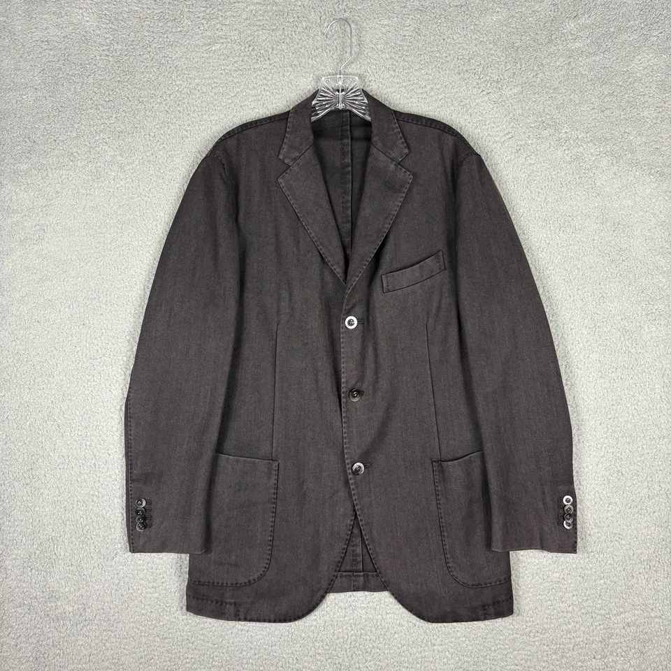 Chaqueta Boglioli Para Hombre 52 EU 42 EE. UU. Negro Gris Lana Blazer Italia City Career Lux Foto 1 de 4