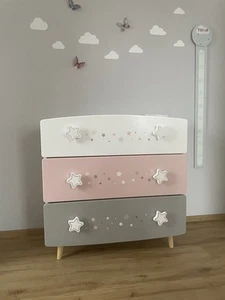 Kinder Kommode Kinderzimmer Schrank Prinzessin Anrichte Schubladen Echtholz - Bild 1 von 3