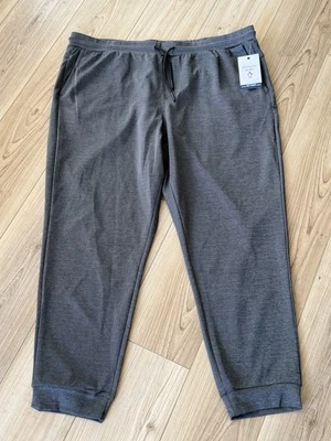 Original Penguin Men's Drawstring Pants Dark Caviar Heather, Size XXL Stretch - Image 1 of 4