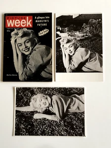 Marilyn Monroe 1955 Picture Week RARE First Issue Pocket Size & 2 Postcard - Picture 1 of 3