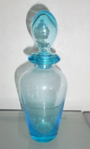 VINTAGE FRANZÖSISCHER BLAUER GLAS PARFÜMFLAKON SCHÖNES DESIGN - Bild 1 von 5
