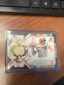 2025 Topps Diamond Icons Carl Yastrzemski Game Used Relic Red 5/5 - Picture 1 of 6