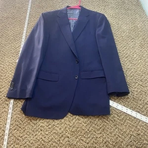 Wardrobe Management Design Herren Blazer 46R Navy Blau 100% Wolle Sportjacke - Bild 1 von 9