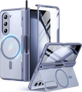 Z Fold5 MOBOSI Case Sichtschutz MagSafe Ständer Scharnier Schutz Grau BlauPro - Bild 1 von 2