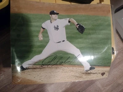 Foto autografiada de Joba Chamberlain 16 X20 de los Yankees de Nueva York MLB con certificado de autenticidad Foto 1 de 3