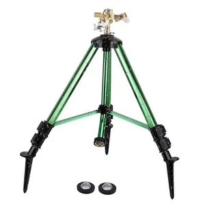 Sprinklers for Yard,Heavy-Duty Impact Sprinkler on Ground Plug Tripod Base, 1 - Picture 1 of 7