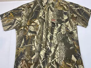 Vintage Woolrich Real Tree Camo Kurzarm Hemd mit Knopfleiste Größe L Baumwolle Herren - Bild 1 von 6