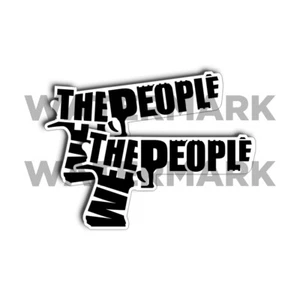 "We The People - Pistola Calcomanía Republicana Blanco y Negro Paquete de 2" - Imagen 1 de 2