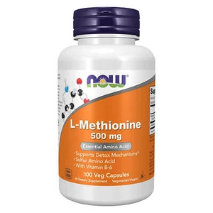 NOW FOODS L-Methionine 500 mg 100 Veg Capsules - Picture 1 of 10