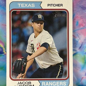 Jacob deGrom Image Variation 2023 Topps Heritage High Number #629 - Picture 1 of 7