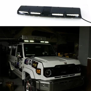 Fits For LC76 2024 2025 Glossy Black Roof Spoiler Lamp LED Light Bar - Picture 1 of 16