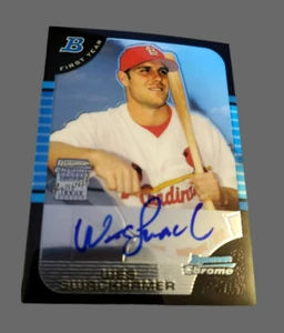 2005 Bowman Chrom WES SWACKHANER Autogramm Rookie RC MLB Baseballkarte #335 MT! - Bild 1 von 10