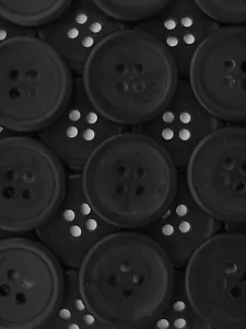 TALLA 30L -3/4" BOTÓN NEGRO, ACABADO MATE, 1 DOCENA, ENVÍO GRATUITO EE. UU. - Imagen 1 de 1