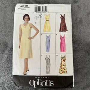 Vogue V8068 Dress Sewing Pattern 18–22 A-Line Fit Cowl Empire Babydoll - Picture 1 of 8