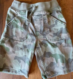Hanna Andersson Boys 120 Size 6-7 Camo Denim Cotton Pocket Cargo Shorts - Picture 1 of 2
