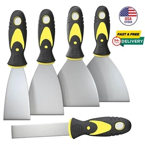 5PCS Putty Knife Set 1" 2" 3" 4" 5" Scrapers Spackle Knife Paint Scraper Tool US - Picture 1 of 6