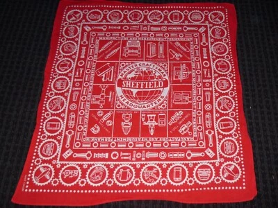 Bandana de Algodón Publicidad Sheffield Master Craftsman Cuartos Color Rápido De Colección Foto 1 de 4