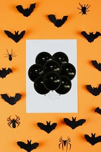 Halloween Balloons /20 pieces 18 inch Black Latex Balloon - Picture 1 of 5