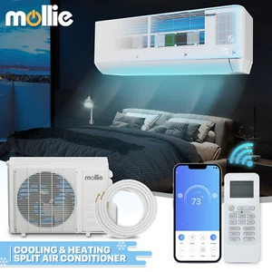 9000 BTU 23 SEER2[4-in-1 FILTER]Air Conditioner WiFi Control Split Heat Pump AC - Picture 1 of 18