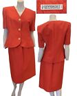 Vintage 2 piece red Givenchy Novelle Boutique short sleeve suit set 
